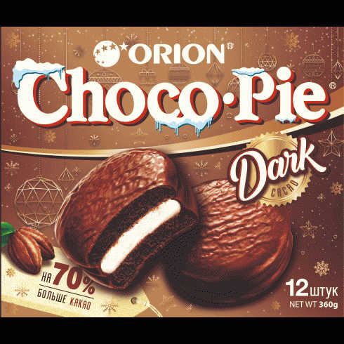 Пирожное Orion Choco Pie Dark 12x30г - в магазине «Чижик»