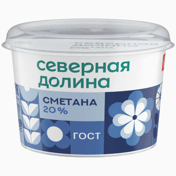 Сметана Северная Долина 20% 180г - в магазине «Чижик»