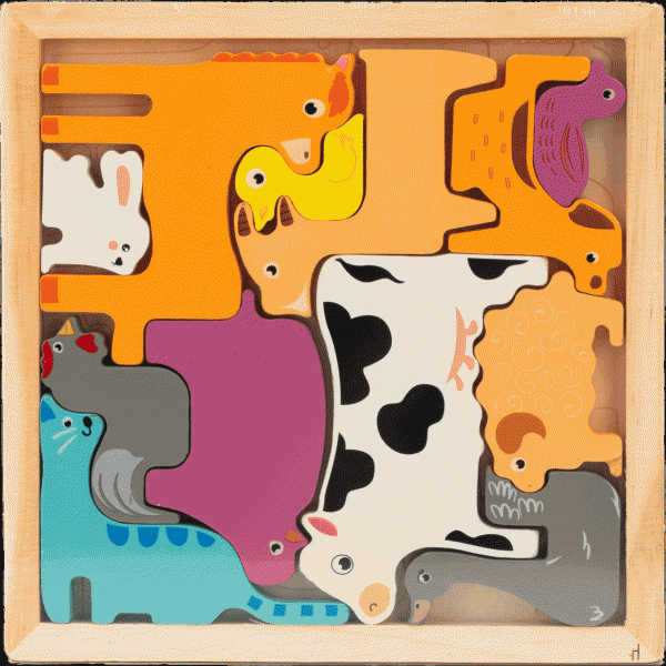 Игрушка Пазлы 12 деталей 17х17см - в магазине «Чижик»