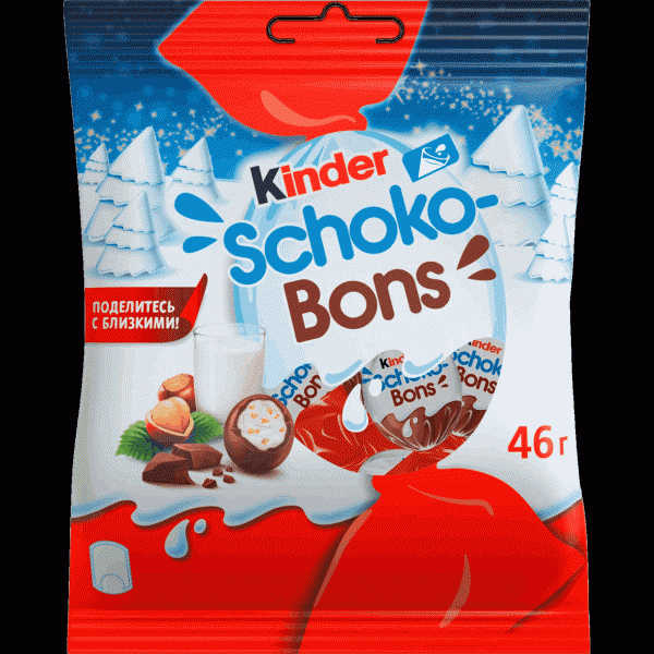 Конфеты Kinder Schoko-Bons с молочно-ореховой нач. 46г - в магазине «Чижик»