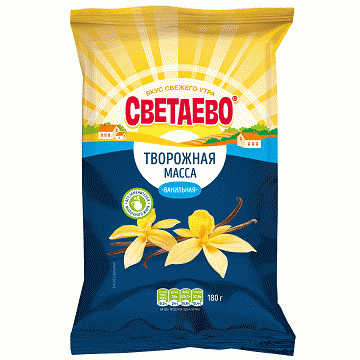 Масса СВЕТАЕВО творож. ванильная 16,5% 180г - в магазине «Чижик»