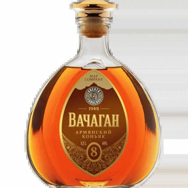 Коньяк ВАЧАГАН армянский 8 летний 40% 0.5л - в магазине «Чижик»