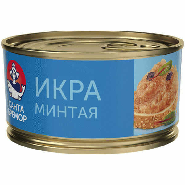 Икра минтая Санта Бремор люкс дальневост. 130г - в магазине «Чижик»