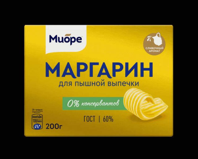 Маргарин МИОРЕ 60% 200г - в магазине «Чижик»