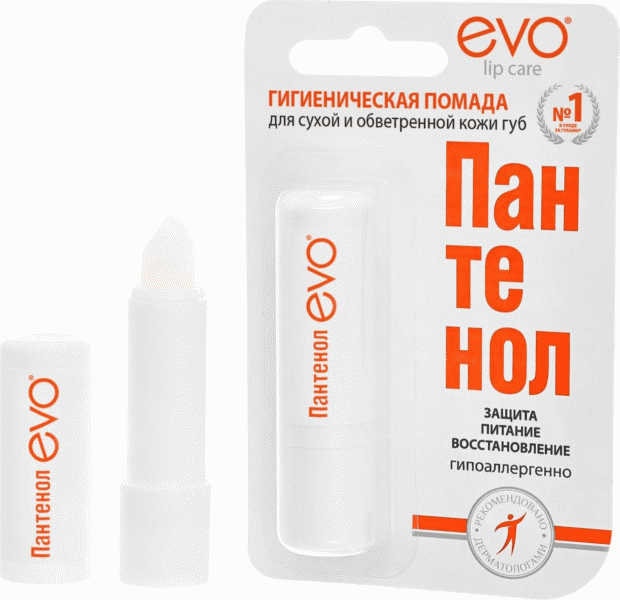 Помада гигиеническая EVO Пантенол 2.8г - в магазине «Чижик»