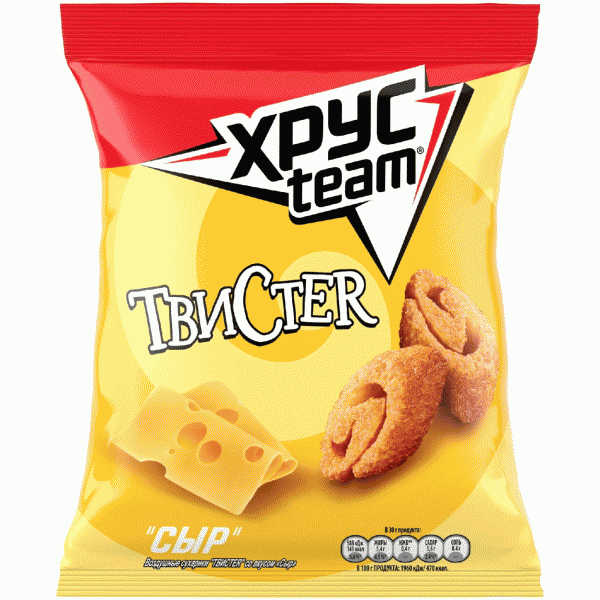Сухарики Хрусteam Твистer Сыр 95г - в магазине «Чижик»