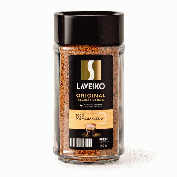 Кофе LAVESKO Original растворимый сублим. 190г - в магазине «Чижик»