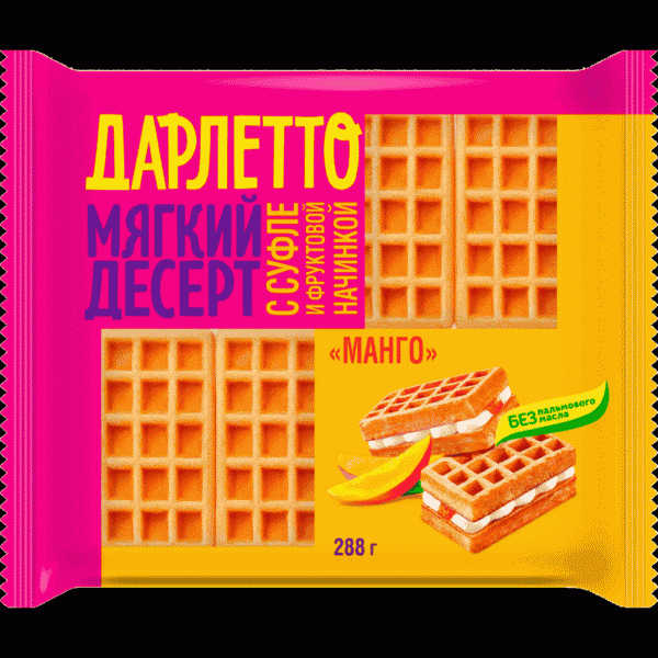 Десерт Дарлетто с суфле и нач. Манго 288г - в магазине «Чижик»