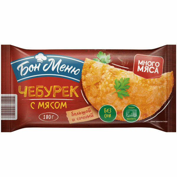 Чебурек БОН МЕНЮ с мясом 180г - в магазине «Чижик»