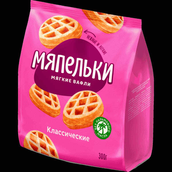 Вафли Мяпельки мягкие классические 300г - в магазине «Чижик»