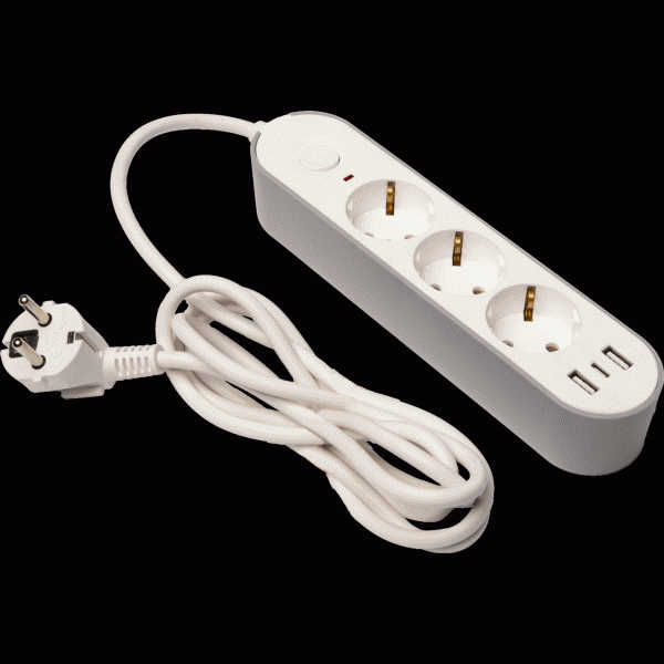 Удлинитель сетевой с USB 2м - в магазине «Чижик»
