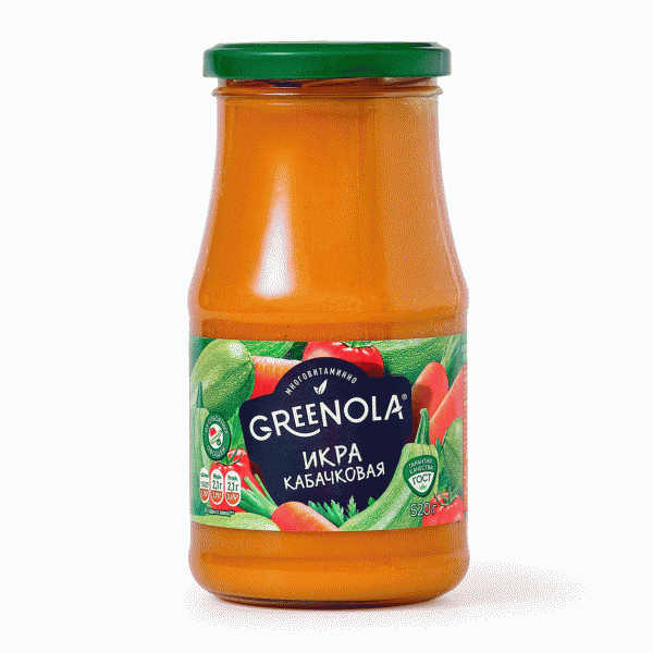 Икра GREENOLA кабачковая 520г - в магазине «Чижик»