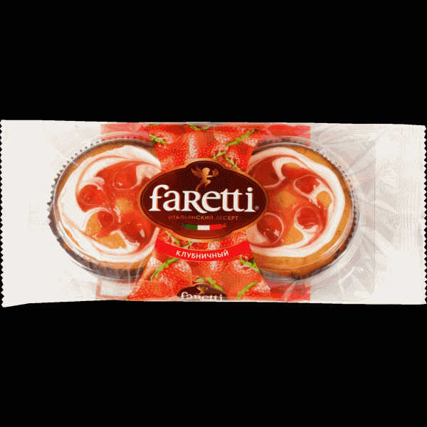 Пирожное Faretti Клубничное 130г - в магазине «Чижик»