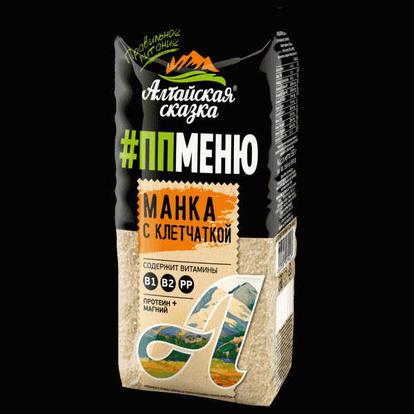 Манка Алтайская Сказка с клетчаткой 550г - в магазине «Чижик»