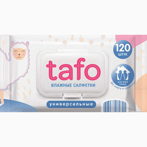 Салфетки TAFO влажн. для всей семьи 120шт - в магазине «Чижик»