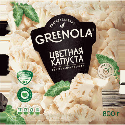 Капуста GREENOLA цветная зам. 800г - в магазине «Чижик»