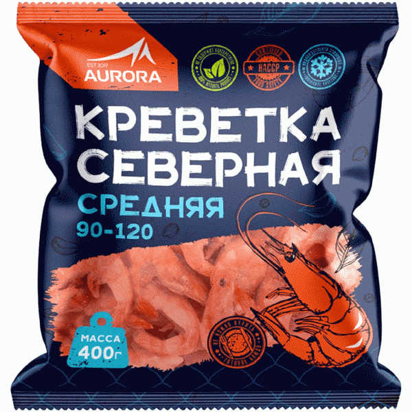 Креветки Aurora северн. вар-мор. 90-120 400г - в магазине «Чижик»