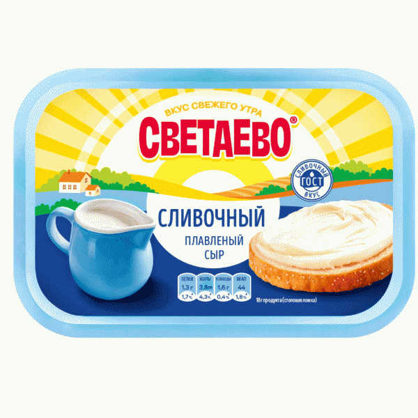 Сыр СВЕТАЕВО Сливочный плавл. 50% 400г - в магазине «Чижик»
