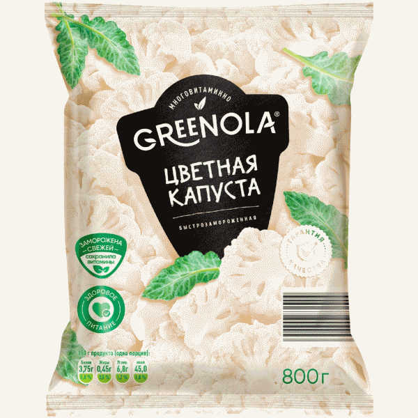 Капуста GREENOLA цветная замор. 800г - в магазине «Чижик»