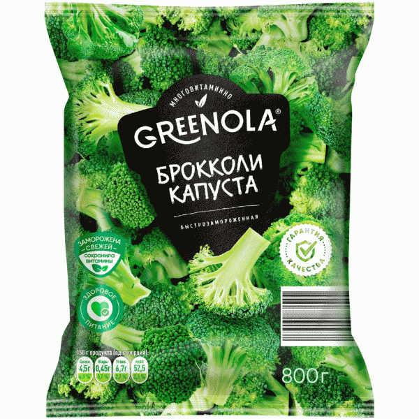 Брокколи GREENOLA капуста зам. 800г - в магазине «Чижик»
