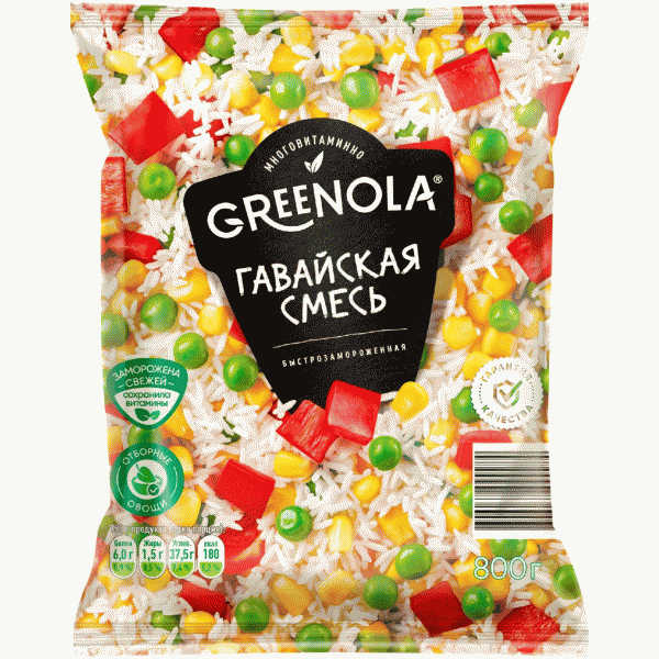 Смесь GREENOLA Гавайская овощная зам. 800г - в магазине «Чижик»