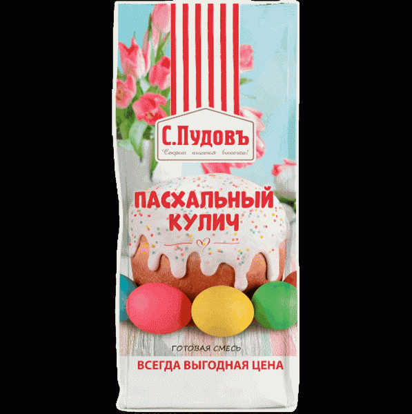 Готовая смесь С.Пудовъ Пасхальный Кулич 400г - в магазине «Чижик»
