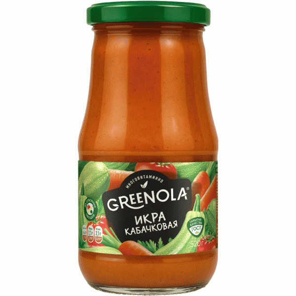 Икра GREENOLA кабачковая 350г - в магазине «Чижик»