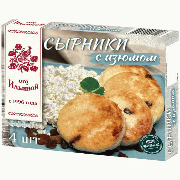 Сырники От Ильиной с изюмом зам. 260г - в магазине «Чижик»