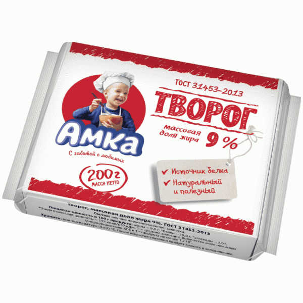 Творог Амка 9% 200г - в магазине «Чижик»