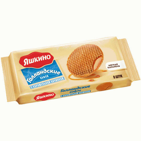 Вафли Яшкино Голландские с карамельной нач. 290г - в магазине «Чижик»