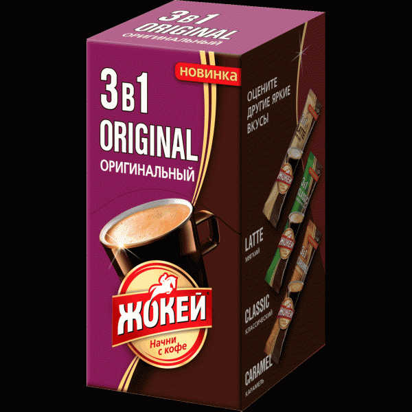 Напиток Жокей Оригинальный 3в1 кофейный раств.10х12г - в магазине «Чижик»