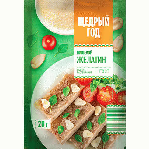 Желатин ЩЕДРЫЙ ГОД пищевой 20г - в магазине «Чижик»