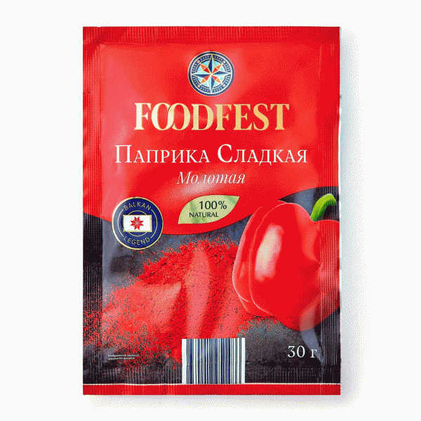 Паприка FOODFEST сладкая молотая 30г - в магазине «Чижик»