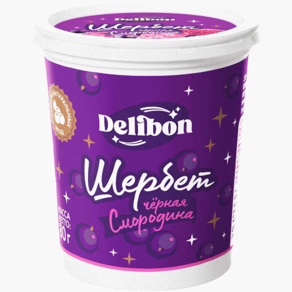 Десерт DELIBON Шербет Черная смородина 80г - в магазине «Чижик»