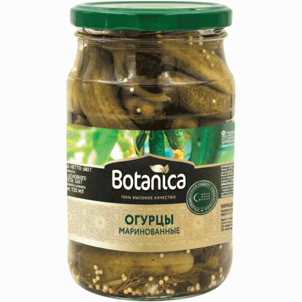 Огурцы Botanica маринованные 720мл - в магазине «Чижик»